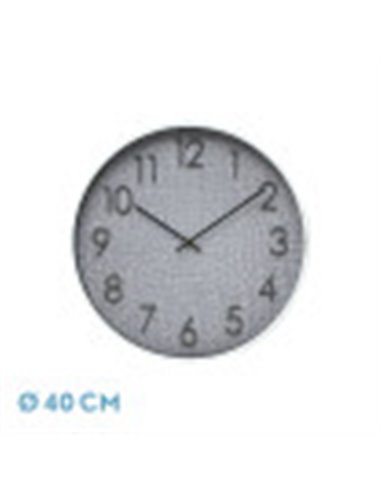 Reloj De Pared Higueron Blanco/gris 40x40x0,8 Cm Movimiento Continuo