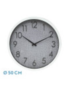 Reloj De Pared Higueron Blanco/gris 50x50x2 Cm Movimiento Continuo 2