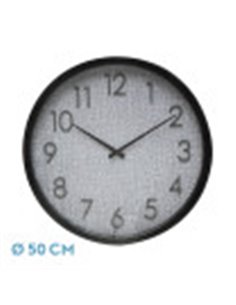 Reloj De Pared Higueron Negro/gris 50x50x2 Cm Movimiento Continuo 2