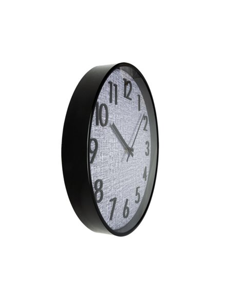 Reloj De Pared Higueron Negro/gris 50x50x2 Cm Movimiento Continuo