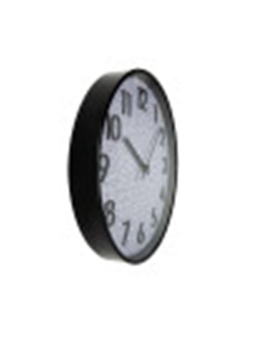 Reloj De Pared Higueron Negro/gris 50x50x2 Cm Movimiento Continuo