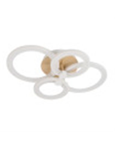 Plafon Sydney 76w 3000-4000-6500k Blanco/madera Clara  13,5x55x41cm 10260lm Remoto,regulable,memoria