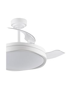 Ventilador LED aspas retráctiles Oku Blanco 72W 7920Lm CCT 2