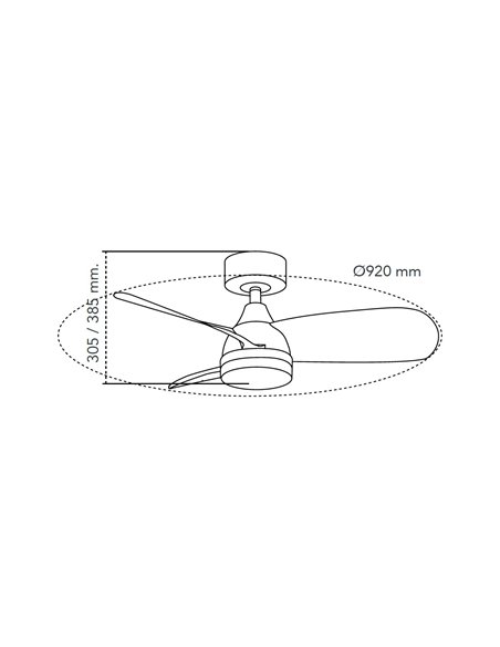 Ventilador LED Byan Blanco 18W 2000Lm CCT Dim