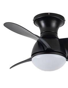 Ventilador LED Epona Negro 20W 2000Lm CCT Dim 2