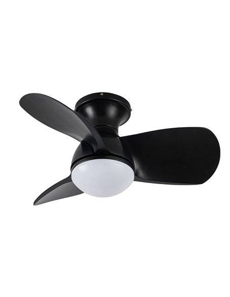 Ventilador LED Epona Negro 20W 2000Lm CCT Dim