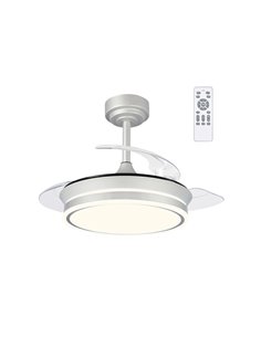 Ventilador LED aspas plegables Moss Mini Gris 46W 5520Lm CCT Dim