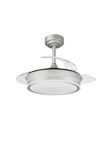 Ventilador LED aspas plegables Moss Mini Gris 46W 5520Lm CCT Dim
