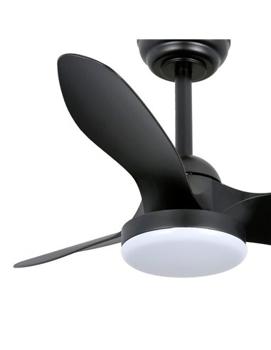 Ventilador LED Stel Mini S Negro 20W 1900Lm CCT Dim