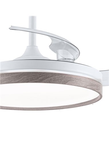 Ventilador LED aspas plegables Panam Ceniza 72W 7920Lm CCT
