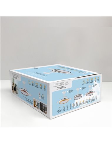 Ventilador LED aspas plegables Panam Mini Cerezo 46W 5520Lm CCT