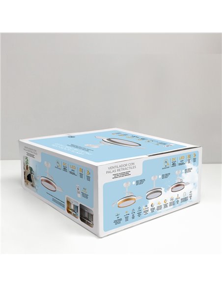 Ventilador LED aspas plegables Panam Mini Cerezo 46W 5520Lm CCT