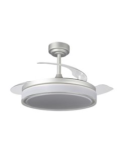 Ventilador LED aspas retráctiles Aneto Gris 72W 7920Lm CCT 2