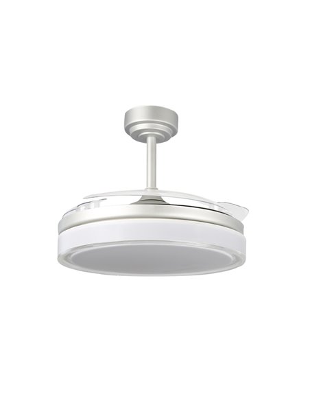 Ventilador LED aspas retráctiles Aneto Gris 72W 7920Lm CCT