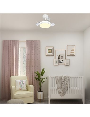 Ventilador LED Antila Mini XS Blanco 35W 3000Lm CCT
