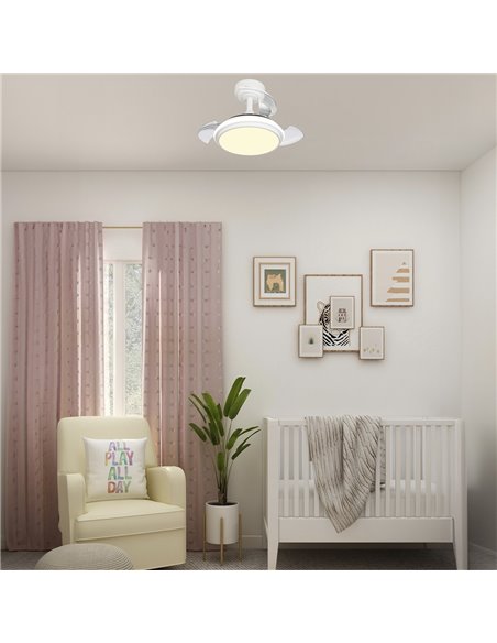 Ventilador LED Antila Mini XS Blanco 35W 3000Lm CCT