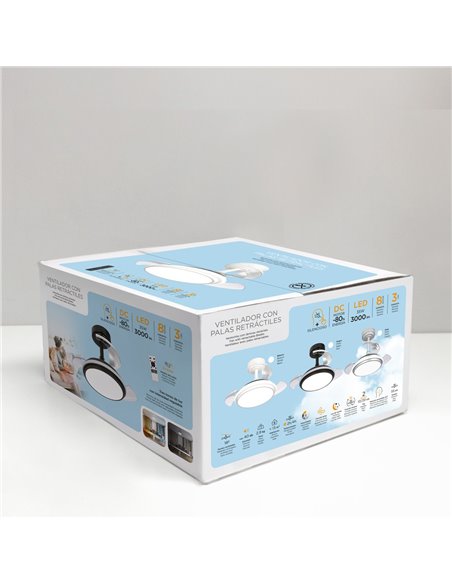 Ventilador LED Antila Mini XS Blanco 35W 3000Lm CCT
