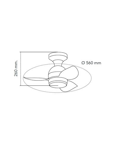 Ventilador LED Julie Blanco 20W 2000Lm CTT Dim
