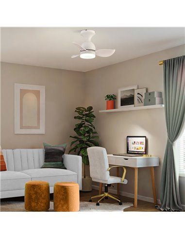 Ventilador LED Julie Blanco 20W 2000Lm CTT Dim