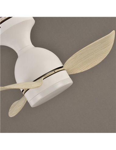 Ventilador LED Julie Blanco+Madera 20W 2000Lm CTT Dim