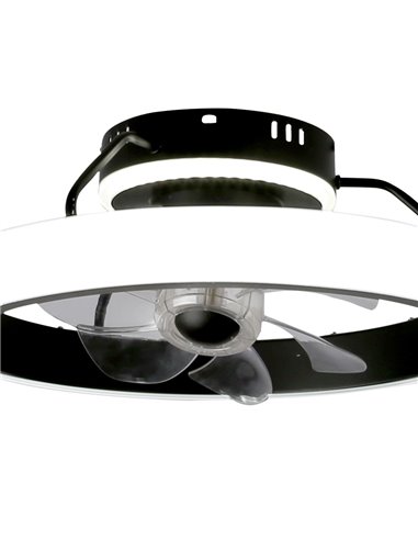 Ventilador Plafón LED Dinirot Negro 50W 4800Lm. CCT Dim