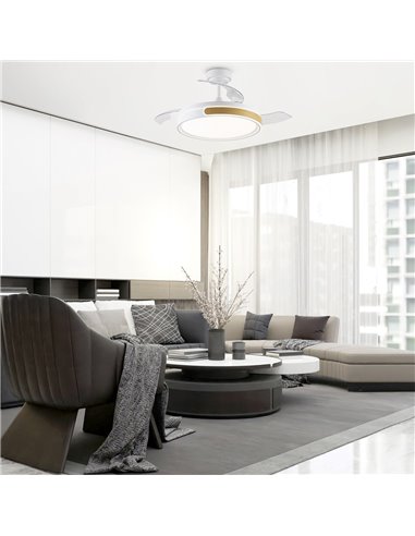 Ventilador LED aspas plegables Movic 72W 7920Lm CCT