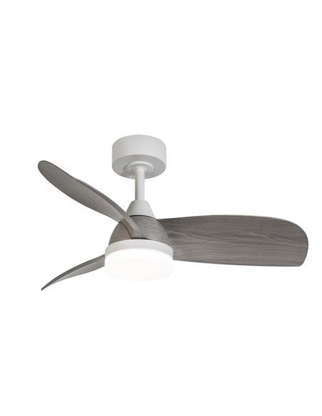 Ventilador LED Byan Blanco+Ceniza 18W 2000Lm CCT Dim