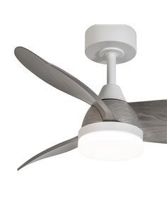 Ventilador LED Byan Blanco+Ceniza 18W 2000Lm CCT Dim 2