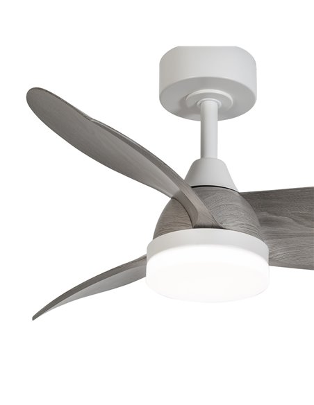 Ventilador LED Byan Blanco+Ceniza 18W 2000Lm CCT Dim