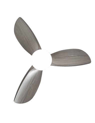 Ventilador LED Byan Blanco+Ceniza 18W 2000Lm CCT Dim