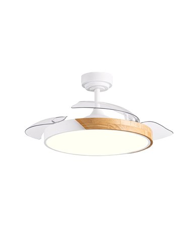 Ventilador LED aspas retráctiles Taoro Blanco 72W 7920Lm CCT