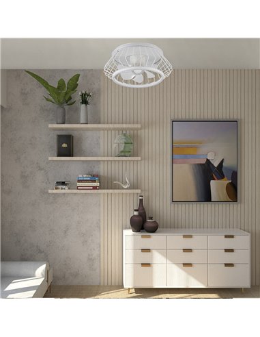 Ventilador Plafón LED Cobra Blanco 50W 4800Lm. CCT Dim
