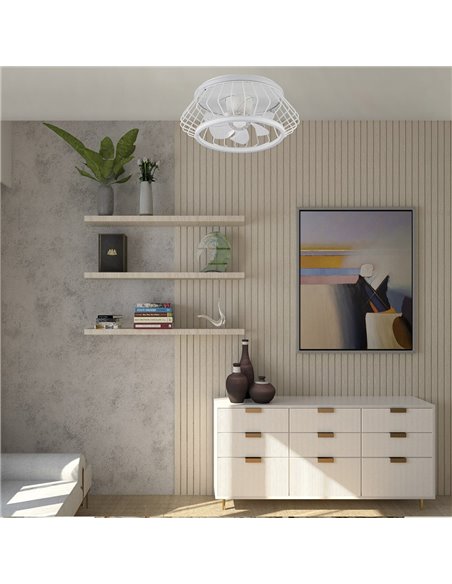 Ventilador Plafón LED Cobra Blanco 50W 4800Lm. CCT Dim