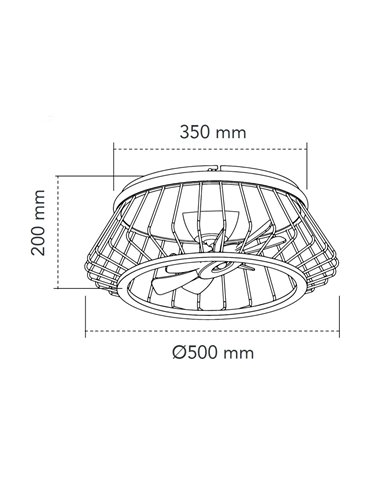 Ventilador Plafón LED Cobra Blanco 50W 4800Lm. CCT Dim