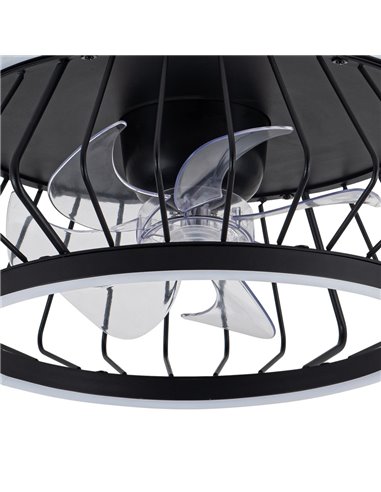 Ventilador Plafón LED Cobra Negro 50W 4800Lm. CCT Dim