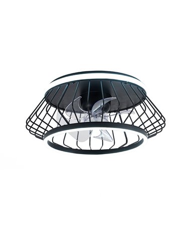 Ventilador Plafón LED Cobra Negro 50W 4800Lm. CCT Dim