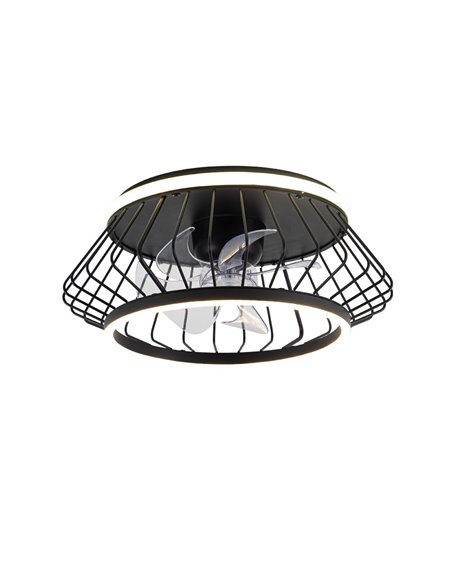 Ventilador Plafón LED Cobra Negro 50W 4800Lm. CCT Dim