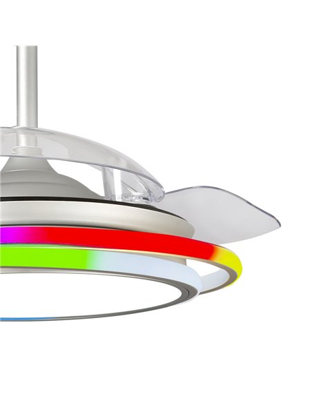 Ventilador LED Antila Mini RGB Gris 45W 4500Lm CCT Dim