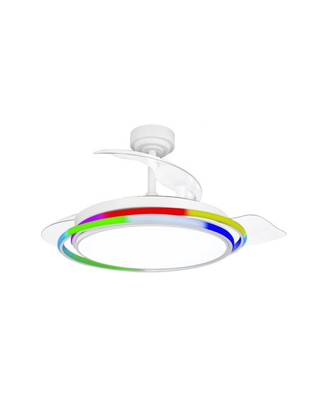 Ventilador LED Antila RGB Blanco 65W 6500Lm CCT Dim