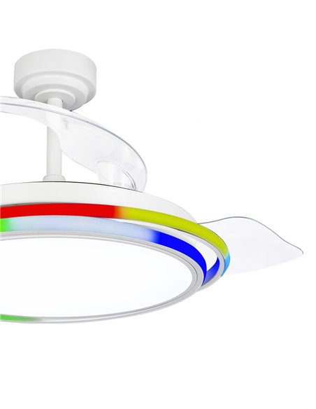 Ventilador LED Antila RGB Blanco 65W 6500Lm CCT Dim