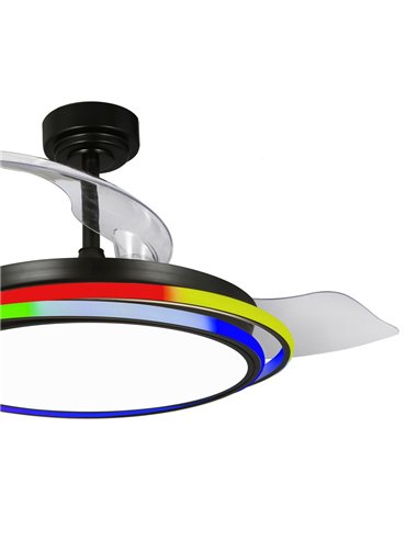 Ventilador LED Antila RGB Negro 65W 6500Lm CCT Dim