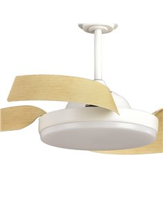 Ventilador de techo LED Batán Blanco+Madera 35W 3200lm CCT Smart 2