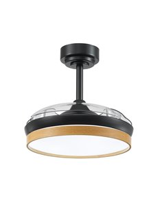 Ventilador LED aspas plegables Panam Mini Negro 46W 5520Lm CCT 2