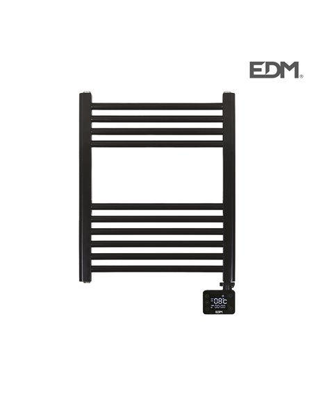 Sèche-serviettes/sèche-serviettes électrique noir avec minuterie EDM