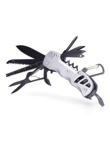 Multitool mit Karabiner silber Modell K2 EDM-Serie