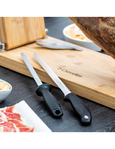 EVO Schinkenmesser und B Wetzstahl Set 3 CLAVELES