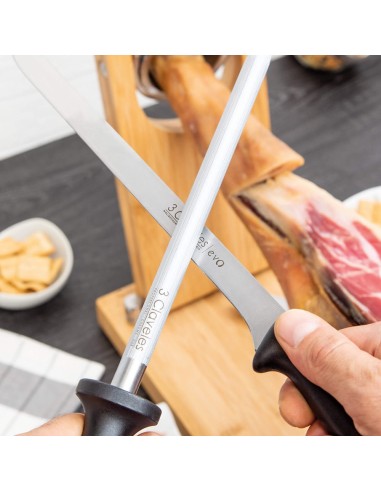 EVO ham knife and B sharpening steel set 3 CLAVELES