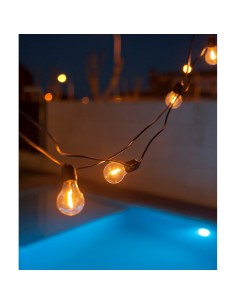 Allegra garland black cable 8m 10 NEW GARDEN bulbs