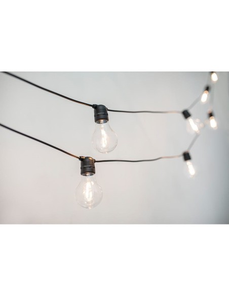 Allegra Solargirlande + schwarze Batterie 8 m 10 LED-Lampen NEUER GARTEN