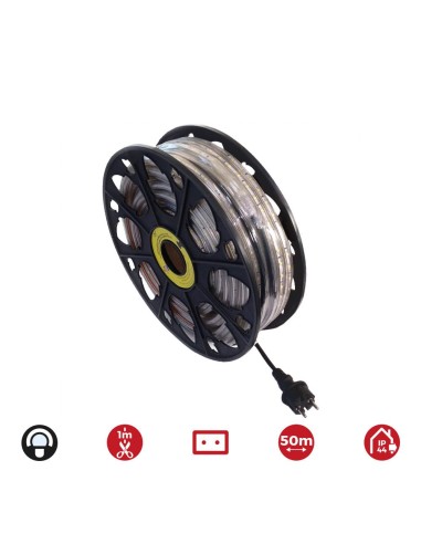 Striscia LED 50m spessore 12mm 60 led/m 4,2w/m bianco freddo 6.400k IP44 EDM 220-240v